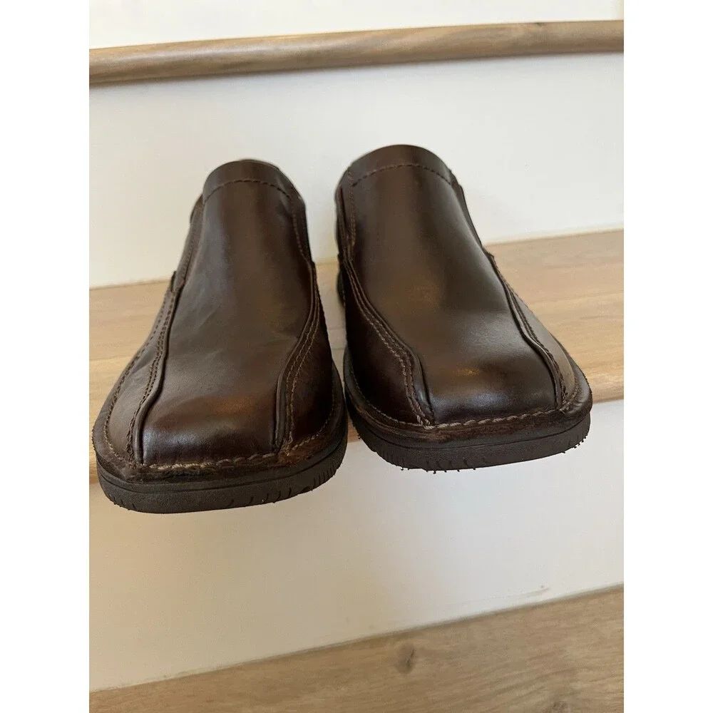Clarks Men’s Leather Slip On Comfort Loafers Shoes Size 11M Brown Dad Normcore